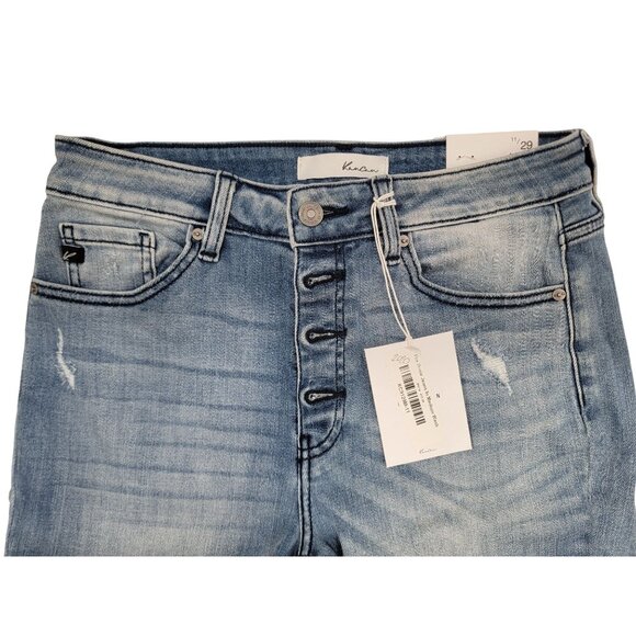 KanCan Womens Size 11/29 High Rise Super Skinny Rosie Medium Wash Button Fly - Picture 3 of 10